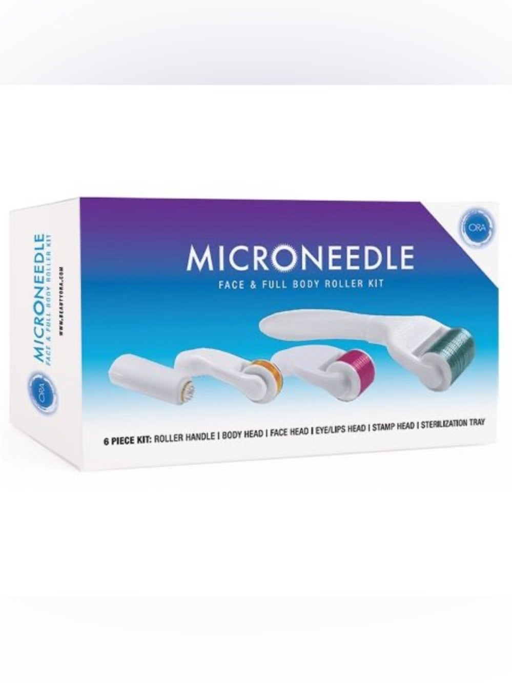 Beauty Ora Microneedle Face and Full Body Roller - 5 Piece Kit